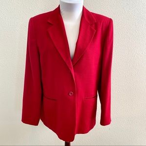 Talbots Wool Blend Blazer Red Size 10